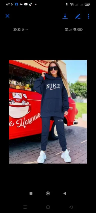 Conjunto deportivo Nike azul