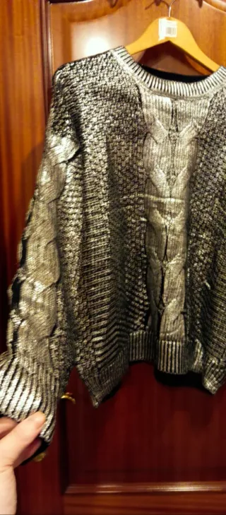 Jersey mujer negro y dorado