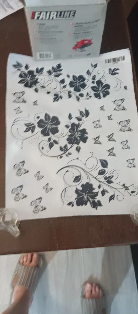 Pegatinas de flores y mariposas