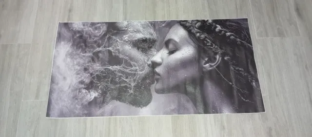 Lienzo pareja blanco y negro