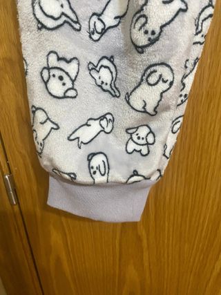 Pantalón Pijama Mujer Niña Gris Polar