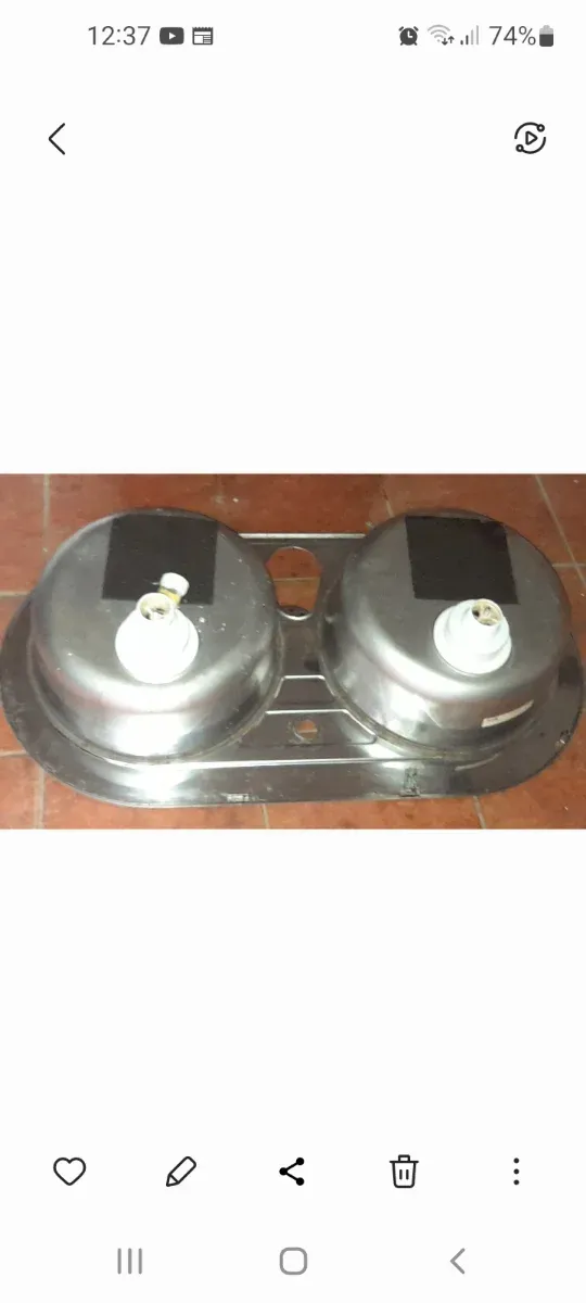 Fregadero de dos senos 