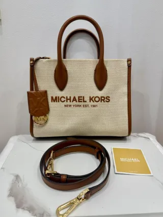 Bolso Michael Kors beige y camel
