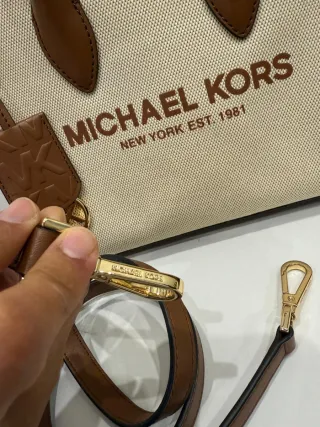 Bolso Michael Kors beige y camel