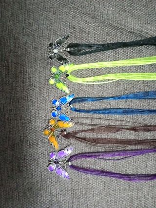 Collana con ciondolo a farfalla viola