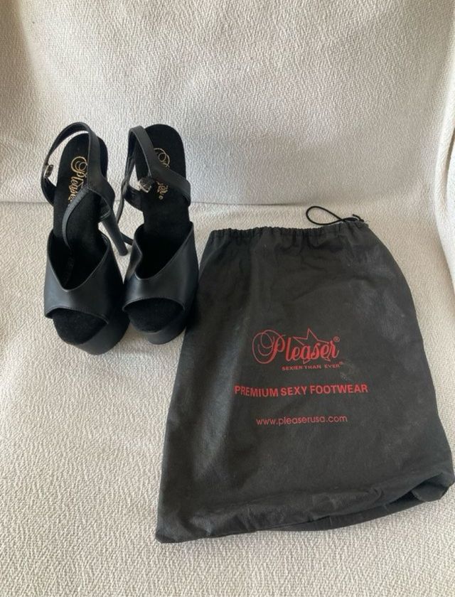 Sandalias Pleaser Negras Talla 38