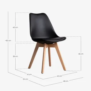 OFFERTA! Set di 4 sedie da pranzo bianche - Legno
