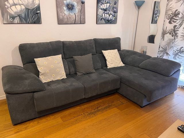 Chaiselongue Conforama Gris Oscuro