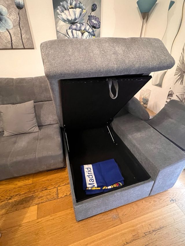 Chaiselongue Conforama Gris Oscuro