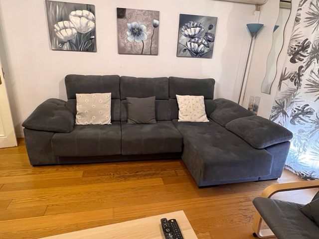 Chaiselongue Conforama Gris Oscuro