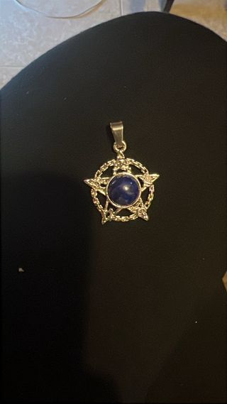 Colgante Estrella Piedra Azul Plata