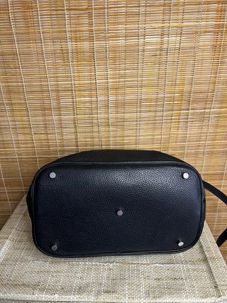Borsa a spalla vintage in Pelle Nera con Tracolla