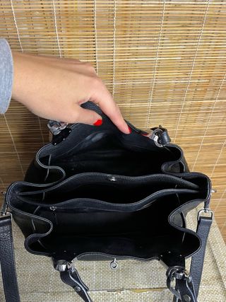 Borsa a spalla vintage in Pelle Nera con Tracolla