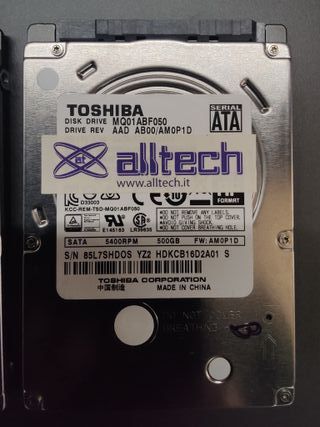 TOSHIBA 500GB SATA Hard Disk 2,5" Notebook PS3-PS4