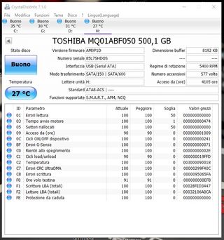 TOSHIBA 500GB SATA Hard Disk 2,5" Notebook PS3-PS4