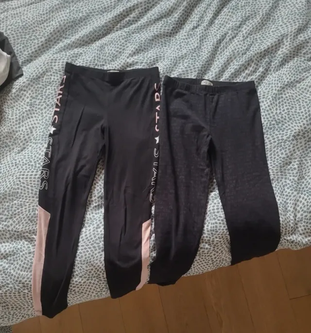 Leggings bambina neri con stelle