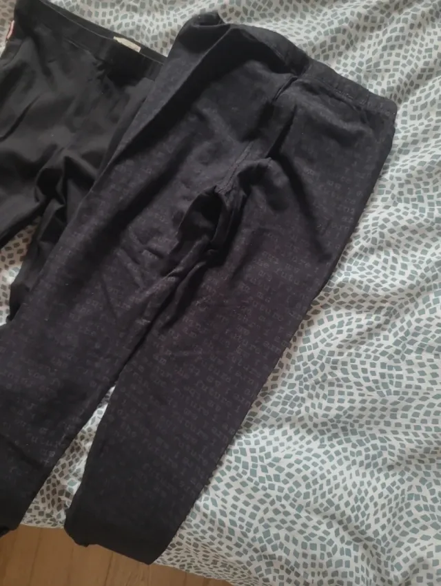 Leggings bambina neri con stelle