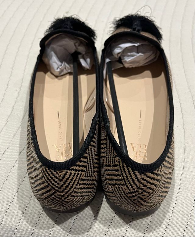 Bailarinas Sfera Beige y Negro