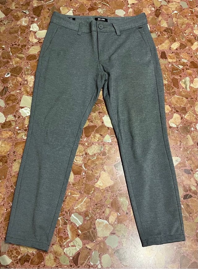 Pantalones Only & Sons grises elásticos