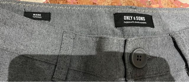 Pantalones Only & Sons grises elásticos