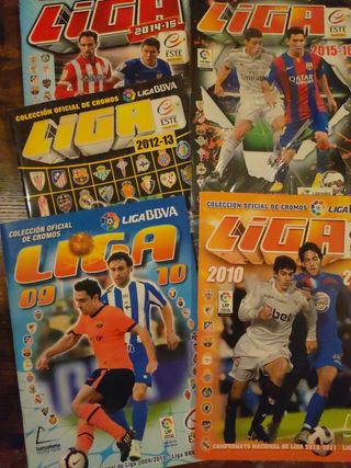 Lote 5 Álbumes Cromos Liga Este Panini