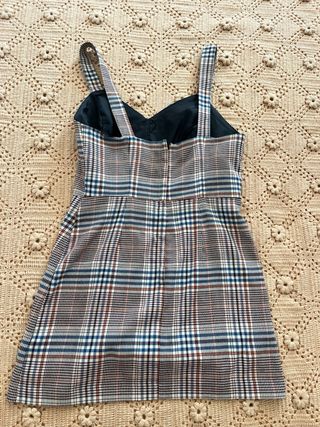 Vestido cuadros abotonado