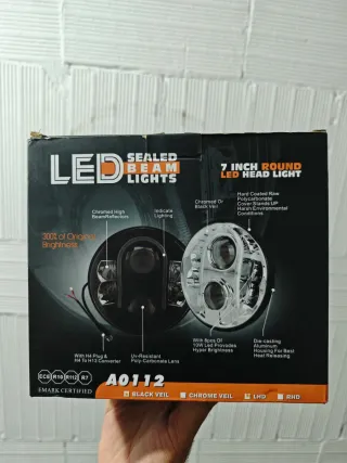 Dos faros LED Jeep wrangler jk land rover discover