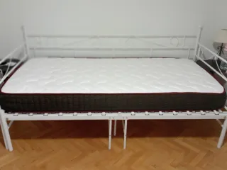 SofaCama doble Metálico blanco