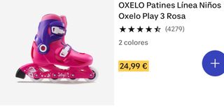 Patines Oxelo Play 3 Niña Talla 27-30
