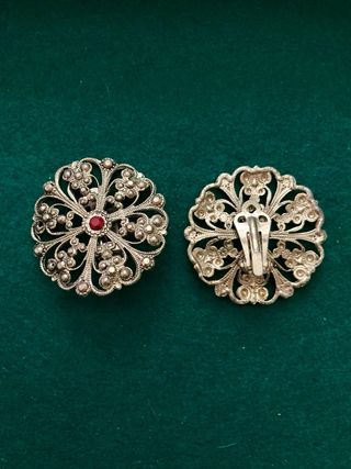 Pendientes Vintage filigrana dorada