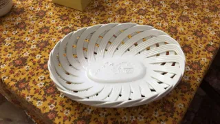 Vintage Cestino porta pane Mulino Bianco bianco