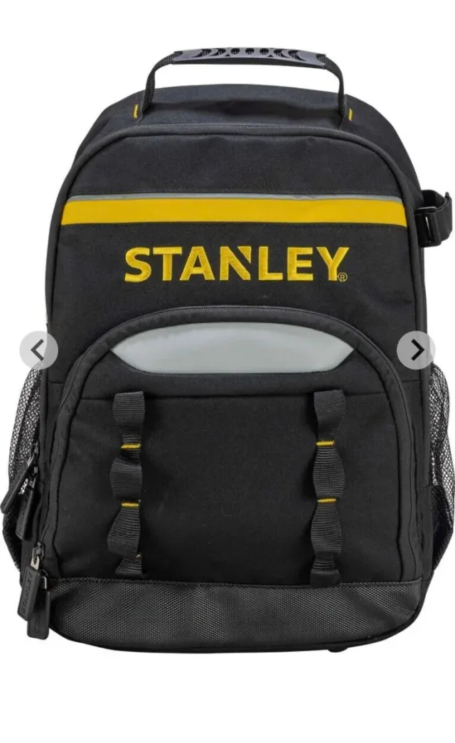 Mochila Portaherramientas Stanley Negra y Amarilla