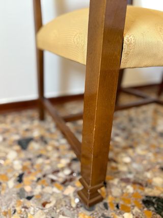 Coppia poltrone vintage in legno e tessuto