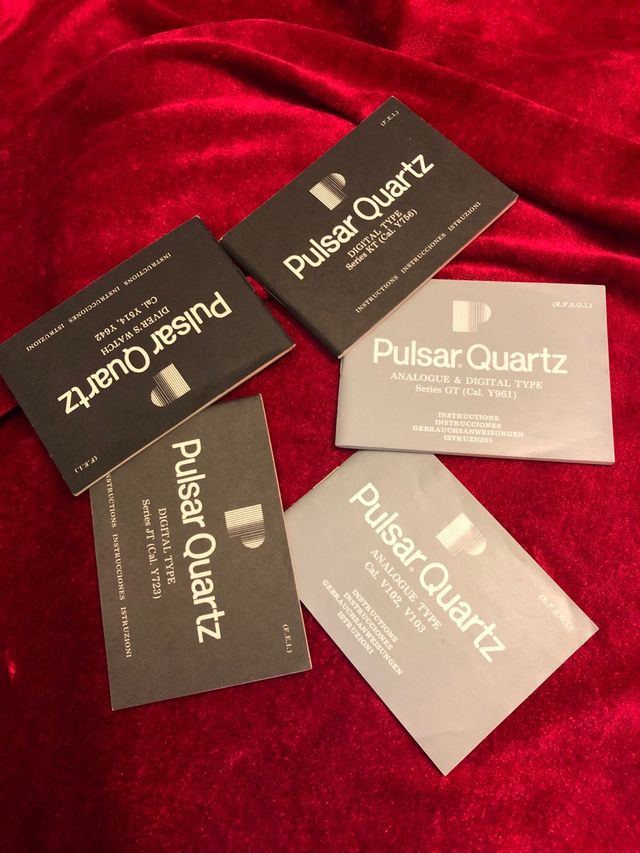 Pulsar libretti orologi vintage 5 pezzi