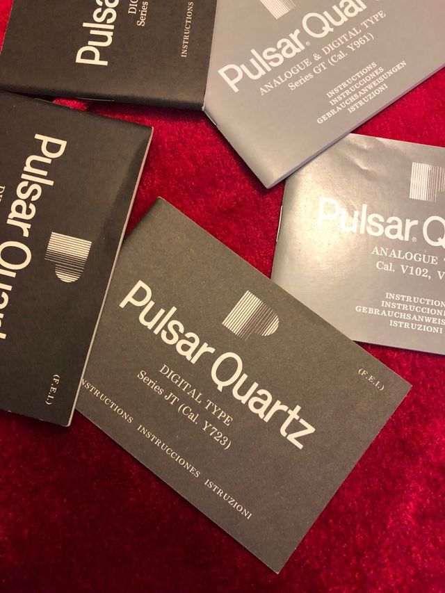 Pulsar libretti orologi vintage 5 pezzi