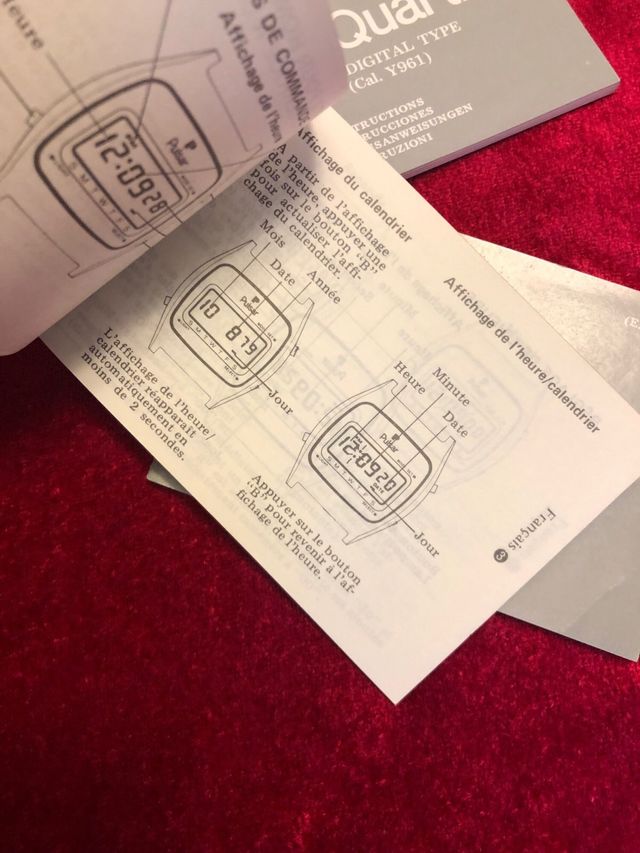 Pulsar libretti orologi vintage 5 pezzi