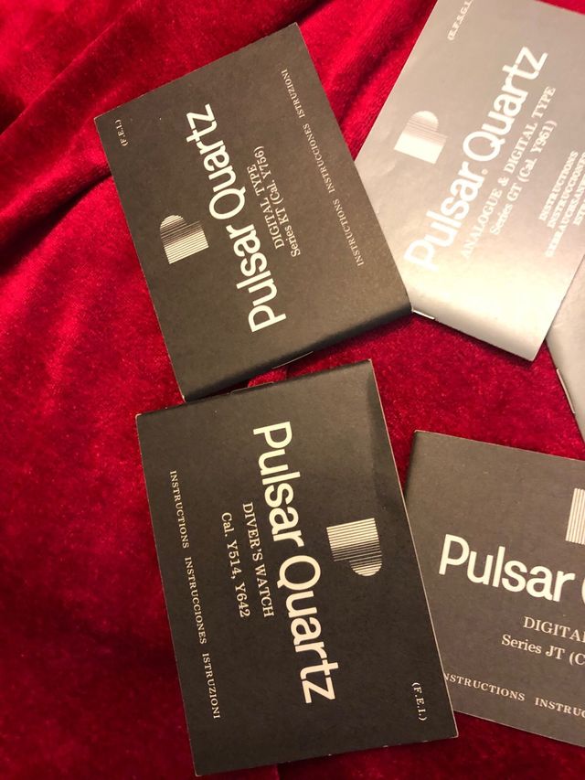 Pulsar libretti orologi vintage 5 pezzi