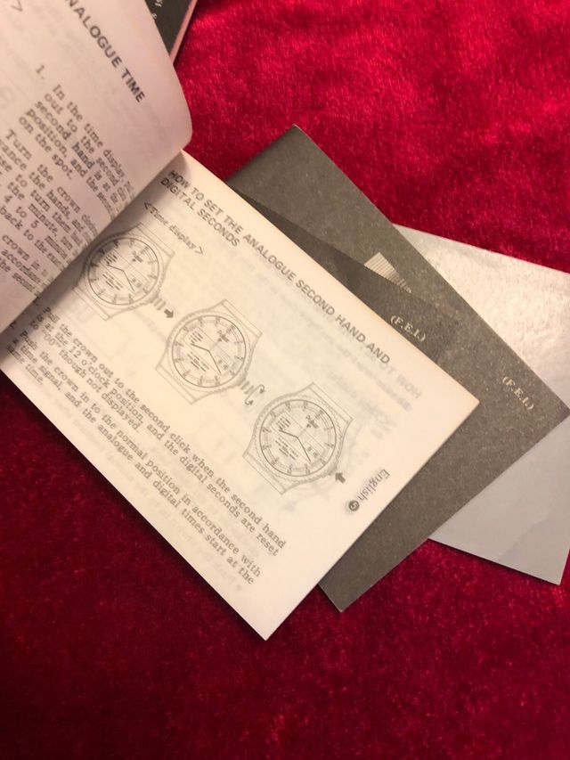 Pulsar libretti orologi vintage 5 pezzi