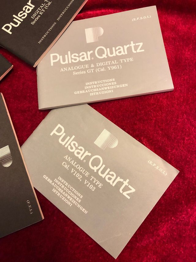 Pulsar libretti orologi vintage 5 pezzi