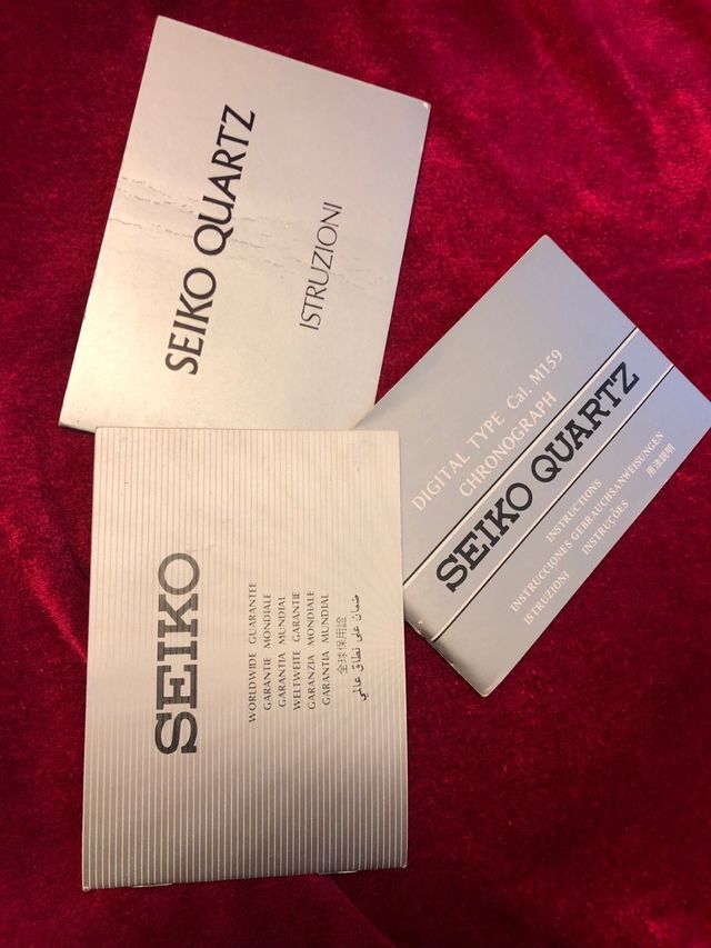 Seiko 3 libretti istruzione orologio vintage