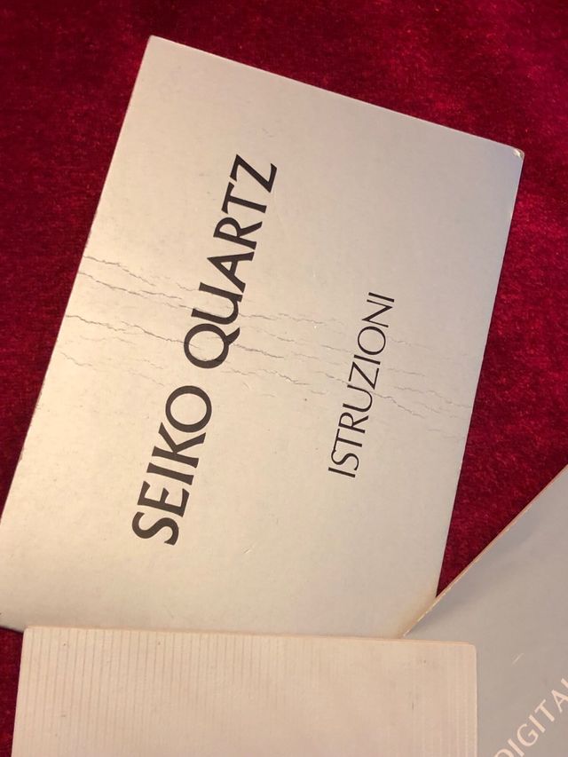 Seiko 3 libretti istruzione orologio vintage