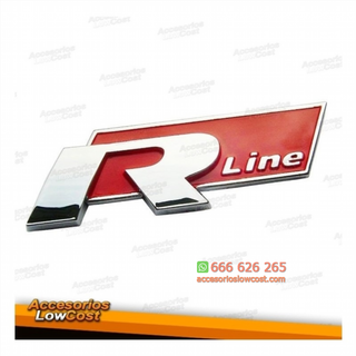 LOGO R LINE ADHESIVO. COLOR ROJO