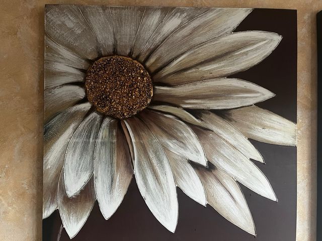 Cuadros flores tonomarrón y beige no hago envíos