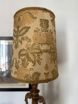 Lampada vintage artigianale tirolese oro e rosso