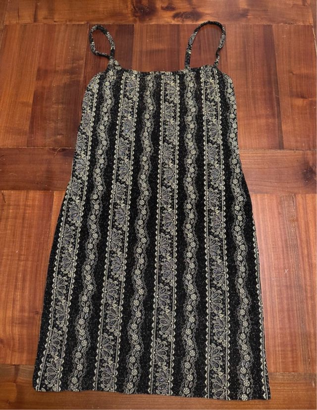 Vestito donna nero ed oro
