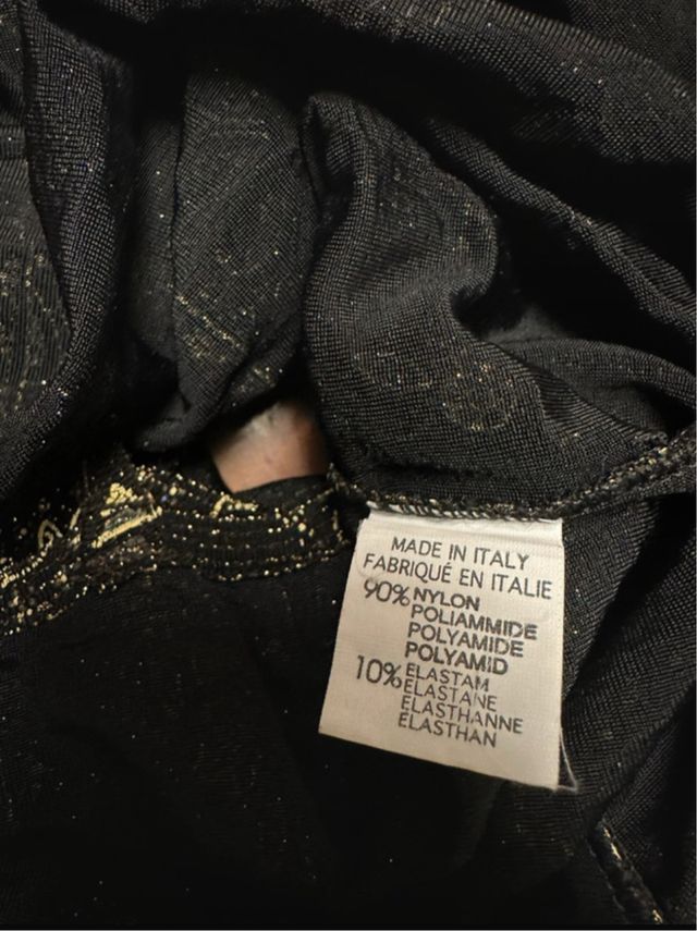 Vestito donna nero ed oro
