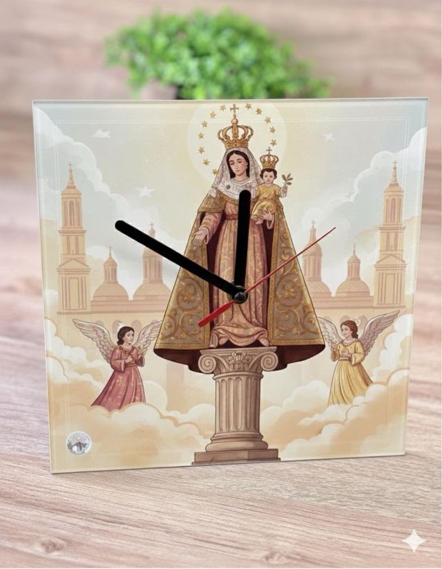 Reloj de mesa  personalizado de cristal