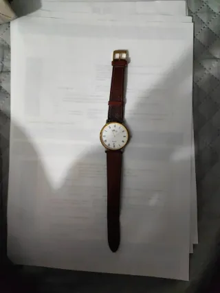 Reloj Lotus Hombre Correa Marrón y Detalles Dorado