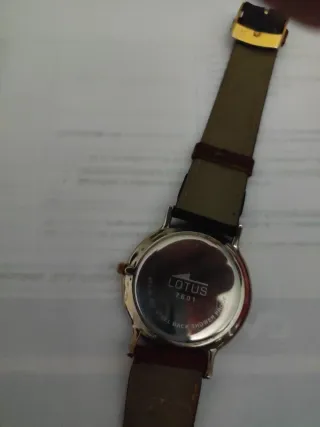 Reloj Lotus Hombre Correa Marrón y Detalles Dorado