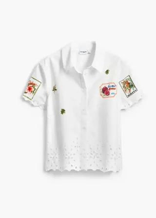 Camisa Desigual Blanca Bordada